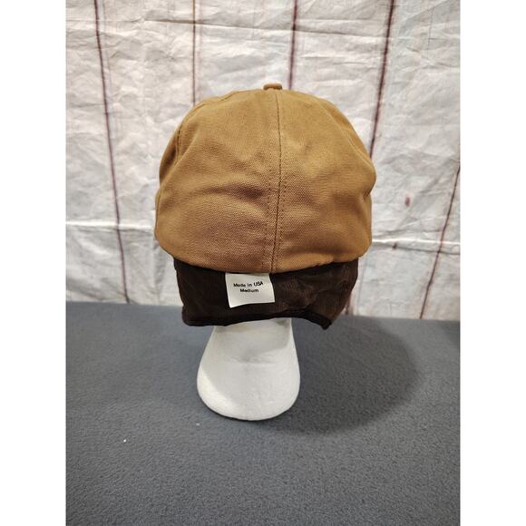 Vintage Winter Duck Cap Brown Made In USA Size M Earflaps - Picture 3 of 6